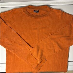 Vintage Orange Waffle Top